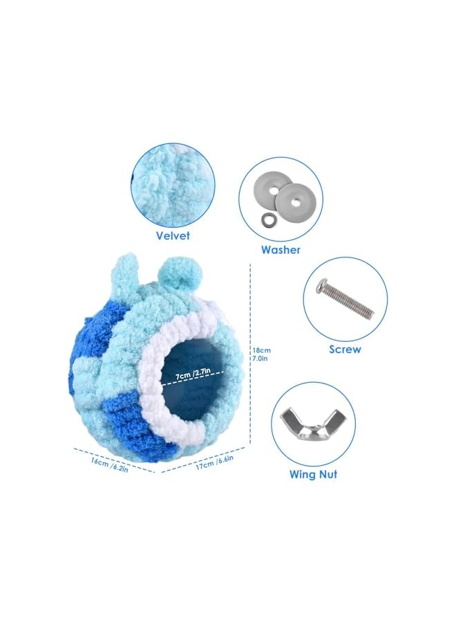 Bird Nest House,Bird Breeding Nest Parakeet Snuggle Hut Conure House Bed, Fluffy Parrots Birds Bed For Cage,Suitable For Budgie Cockatiel Conure Lovebird Canary Finch Hamster Small Pets.(Blue) - Image 2